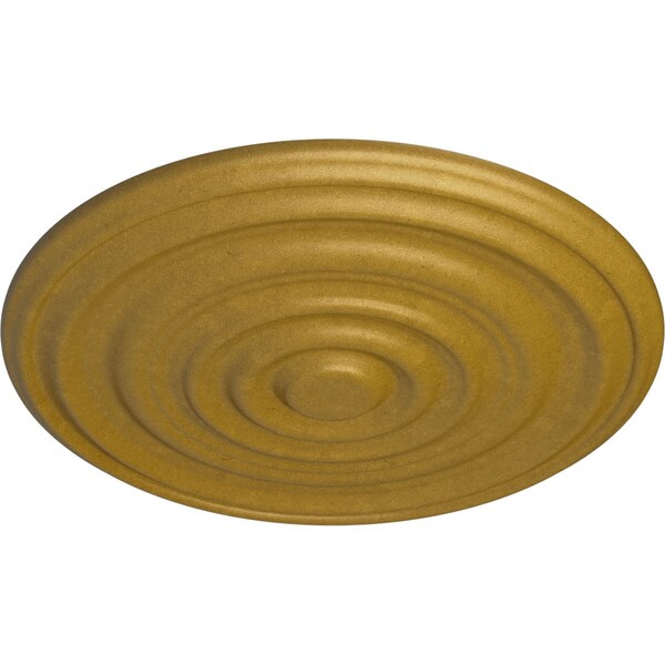 Carton Ceiling Medallion (For Canopies Up To 3 3/4), Hnd-Painted Pharaohs Gold, 17 3/4OD X 1 3/8P